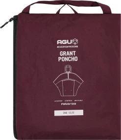 AGU Grant Regenponcho Essential Unisex - Bordeaux - One Size - Dames & Heren - Waterdicht & Ademend -Regenjas En Paraplu 1031x1200