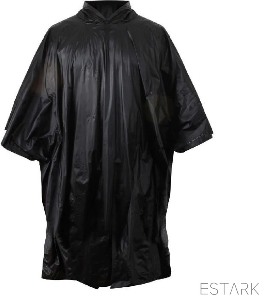 ESTARK Regenponcho - Herbruikbare Poncho Zwart - Fietsponcho Voor Dames En Heren - Regenjas - Hoge Kwaliteit - Poncho Herbruikbaar - Duurzaam - Poncho Zwart 13 ESTARK Regenponcho - Herbruikbare Poncho Zwart - Fietsponcho Voor Dames En Heren - Regenjas - Hoge Kwaliteit - Poncho Herbruikbaar - Duurzaam - Poncho Zwart - Afbeelding 11