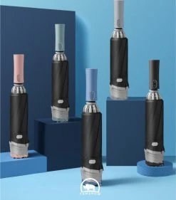 Tamarow™ Automatische Opvouwbare Paraplu - Omgekeerd Design - Windproof - Lichtgewicht - Reflectie - Omgekeerd Design - Roze -Regenjas En Paraplu 1054x1200 3