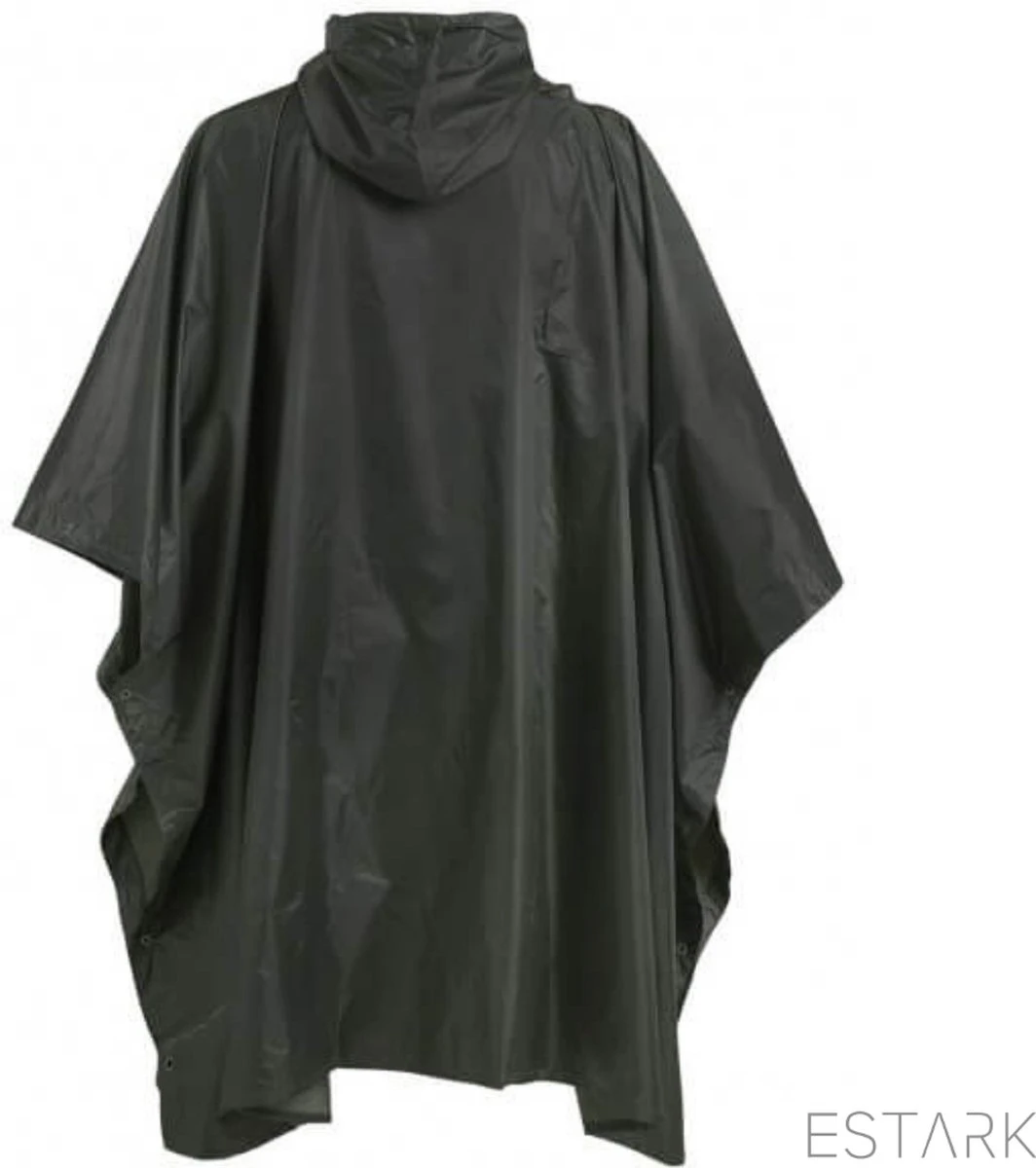ESTARK Regenponcho - Herbruikbare Poncho Zwart - Fietsponcho Voor Dames En Heren - Regenjas - Hoge Kwaliteit - Poncho Herbruikbaar - Duurzaam - Poncho Zwart 5 ESTARK Regenponcho - Herbruikbare Poncho Zwart - Fietsponcho Voor Dames En Heren - Regenjas - Hoge Kwaliteit - Poncho Herbruikbaar - Duurzaam - Poncho Zwart - Afbeelding 3