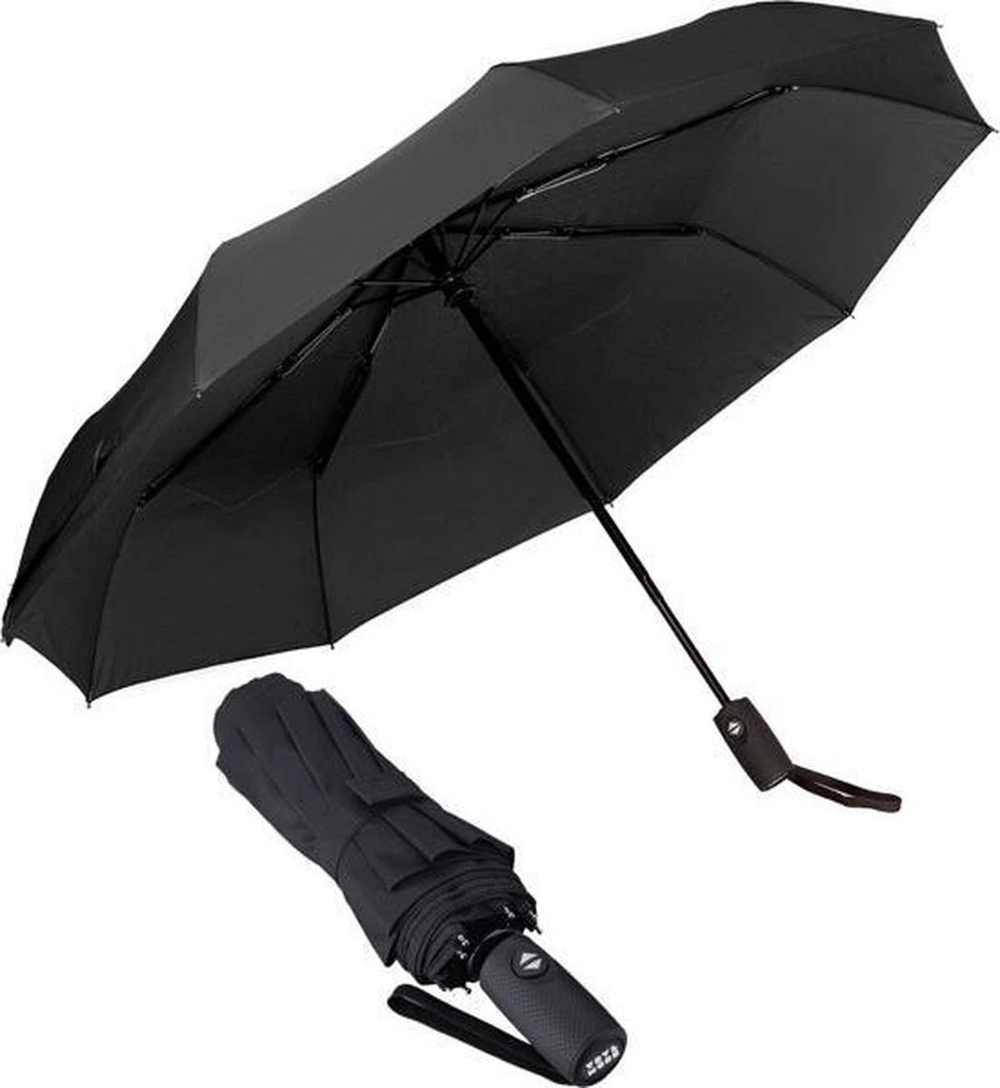 Merkloos Automatische Stormparaplu - Paraplu – Opvouwbaar & Windproof Tot 100km P/u - Ø 95 Cm - Zwart 3 Merkloos Automatische Stormparaplu - Paraplu – Opvouwbaar & Windproof Tot 100km P/u - Ø 95 Cm - Zwart