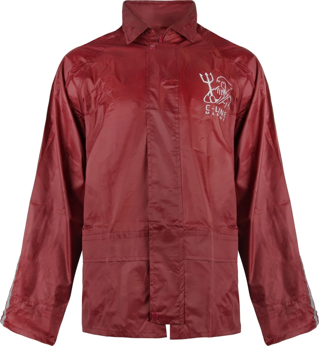 C-Line Regenpak Met Capuchon - Rood - Reflecterend - Nieuw Model - Volwassen Maat L 10 C-Line Regenpak Met Capuchon - Rood - Reflecterend - Nieuw Model - Volwassen Maat L - Afbeelding 8
