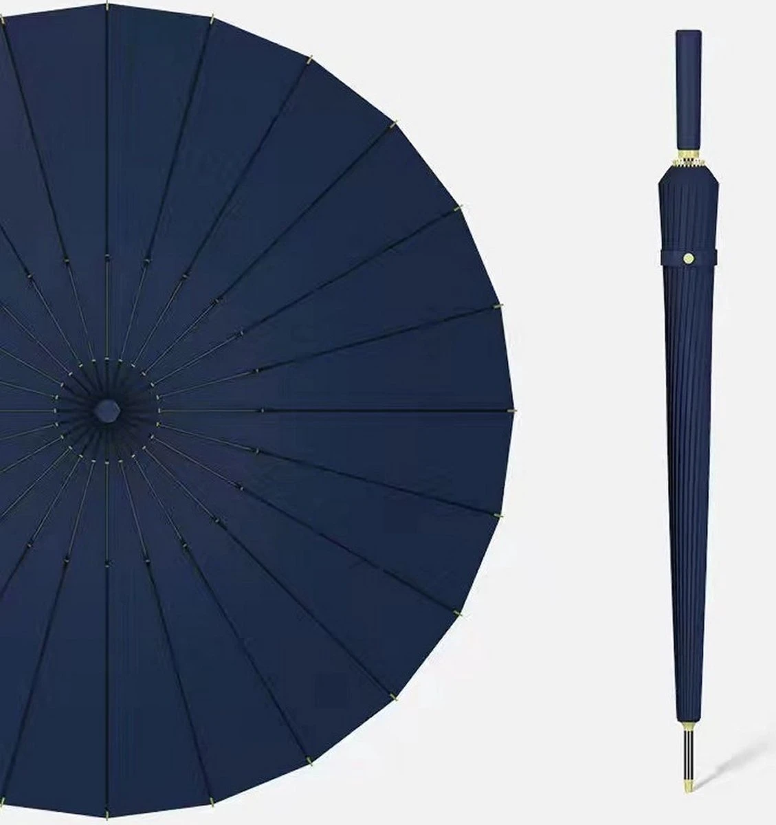 Merkloos Luxe Stormparaplu -Stormparaplu-24ribben-extra Sterk Paraplu-mooie Paraplu-windkracht 8 Paraplu 11 Merkloos Luxe Stormparaplu -Stormparaplu-24ribben-extra Sterk Paraplu-mooie Paraplu-windkracht 8 Paraplu - Afbeelding 9