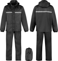 BJØRNSON Dusch Regenpak Dames & Heren - Waterdicht - Maat 2XL - Zwart