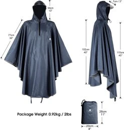 Anyoo Waterdichte Fietsponcho Fiets Regenjas Jas Capes Lichtgewicht Compact Herbruikbaar Voor Jongens Mannen Vrouwen Volwassenen -Regenjas En Paraplu 1140x1200