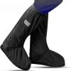 EASTWALL Cover Pro Schoenhoezen - Schoenovertrek Herbruikbaar - Bescherm Je Schoenen Tegen Water, Modder En Sneeuw - Universele Waterdichte Overschoenen - Schoenbeschermers - Anti-slip - Trekkoord Afsluiting - Zwart - Maat 43-44 -Regenjas En Paraplu 1174x1200