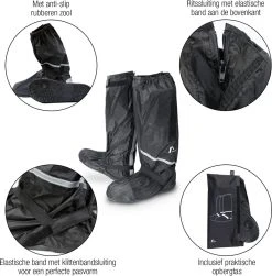 Amazy Regenoverschoenen + Gratis Opbergtas (maat 44/45 | Hoog) - Waterdichte En Antislip Schoenovertrekken Met Reflectoren Voor Droge, Schone Schoenen, Zelfs In De Regen, Sneeuw Of Stof. -Regenjas En Paraplu 1180x1200