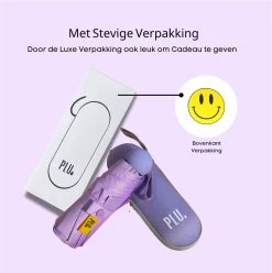 PLU - Paraplu - Opvouwbaar - Inklapbaar - Met Luxe Beschermhoes - Met Reisetui - Windproof - Fashionable - Lichtgewicht - Paars -Regenjas En Paraplu 1193x1200 5
