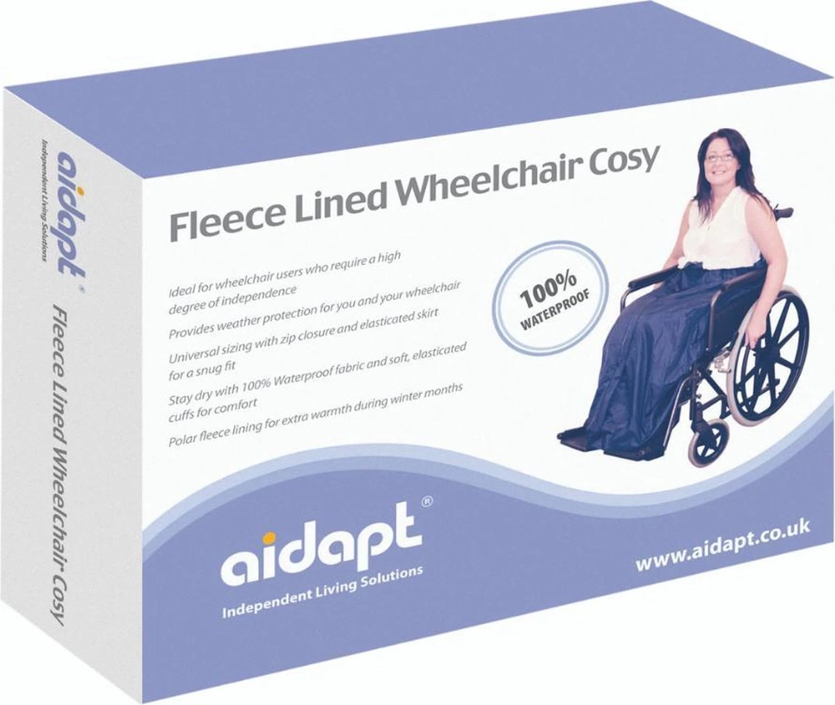 Aidapt- Rolstoel Voetenzak - Fleece Gevoerd 5 Aidapt- Rolstoel Voetenzak - Fleece Gevoerd - Afbeelding 3