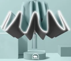 Tamarow™ Automatische Opvouwbare Paraplu - Omgekeerd Design - Windproof - Lichtgewicht - Reflectie - Omgekeerd Design - Licht Groen -Regenjas En Paraplu 1200x1033 6