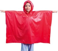 Merkloos Regenponcho - Regenjas - Regenkleding - Kinderen - Jongens - Meisjes - Herbruikbaar - One-size - PVC- Rood -Regenjas En Paraplu 1200x1056 2