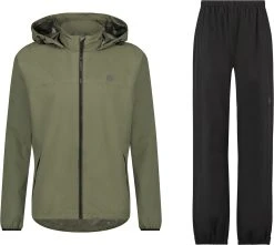 AGU GO Regenpak Essential Dames & Heren - Groen - M - Waterdicht & Ademend