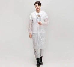 Merkloos Stijlvolle Regenjas Met Drukknopen En Capuchon - Voor Dames En Heren - Transparant - Universeel Pasbaar - Regenjack