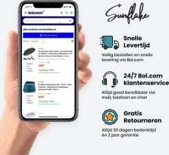 Sunflake Stormparaplu Opvouwbaar - Stormbestendig Tot 140km/u - Automatisch Uitklapbaar - Incl. Beschermhoes En Reisetui - Zwart -Regenjas En Paraplu 1200x1098 7