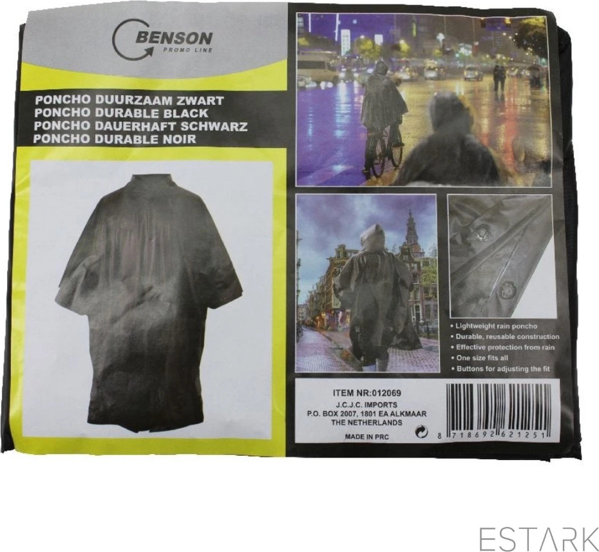 ESTARK Regenponcho - Herbruikbare Poncho Zwart - Fietsponcho Voor Dames En Heren - Regenjas - Hoge Kwaliteit - Poncho Herbruikbaar - Duurzaam - Poncho Zwart 7 ESTARK Regenponcho - Herbruikbare Poncho Zwart - Fietsponcho Voor Dames En Heren - Regenjas - Hoge Kwaliteit - Poncho Herbruikbaar - Duurzaam - Poncho Zwart - Afbeelding 5