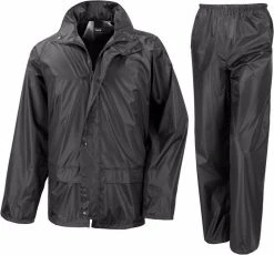 Result Zwart All Weather Regenpak Voor Volwassenen 2XL (46/56)