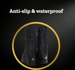 EASTWALL Cover Pro Schoenhoezen - Schoenovertrek Herbruikbaar - Bescherm Je Schoenen Tegen Water, Modder En Sneeuw - Universele Waterdichte Overschoenen - Schoenbeschermers - Anti-slip - Trekkoord Afsluiting - Zwart - Maat 43-44 -Regenjas En Paraplu 1200x1122