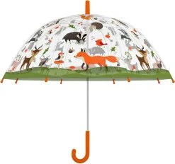 Esschert Design Kinderparaplu Transparant Bosdieren