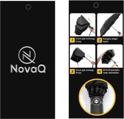NovaQ Storm Paraplu Opvouwbaar - Paars - Polsband - Automatisch Uitklapbaar - Tot 100p/u Windproof - 110cm - 12 Panelen -Regenjas En Paraplu 1200x1147