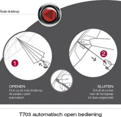 Knirps Paraplu's T Line AC - Zwart -Regenjas En Paraplu 1200x1154 2