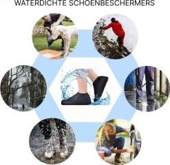 Siliconen Unisex Waterdichte Overschoenen Zwart Maat L 39-44 - Herbruikbaar – Anti Slip Regen Overschoen - Schoenhoesjes - Waterdichte Schoenbeschermers - Regenhoes – Schoenovertrek - Regenlaarzen -Regenjas En Paraplu 1200x1165 2
