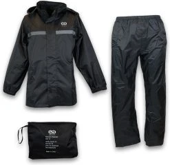 Infinity Goods Regenpak - Dames & Heren - Maat XL - Waterdicht & Ademend - Reflecterend - Zwart