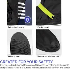 Perletti Overschoenen Reflecterend Pvc Zwart/zilver Maat 36-39 -Regenjas En Paraplu 1200x1178 1