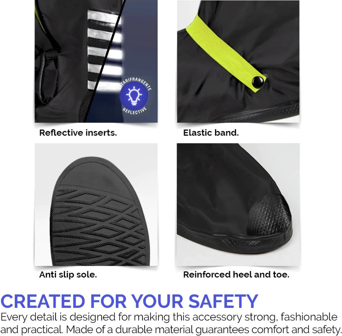 Perletti Overschoenen Reflecterend Pvc Zwart/roze Maat 36-39 9 Perletti Overschoenen Reflecterend Pvc Zwart/roze Maat 36-39 - Afbeelding 7