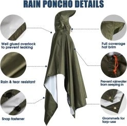 Anyoo Lichte Waterdichte Regenjas Poncho, Herbruikbaar, Ripstop, Ademende Multifunctionele Regenjas Met Capuchon, Opvouwbare Beschermhoes, Onderkant, Ideaal Voor Buiten, Camping, Wandelen, Vissen 13 Anyoo Lichte Waterdichte Regenjas Poncho, Herbruikbaar, Ripstop, Ademende Multifunctionele Regenjas Met Capuchon, Opvouwbare Beschermhoes, Onderkant, Ideaal Voor Buiten, Camping, Wandelen, Vissen -Regenjas En Paraplu 1200x1191 2
