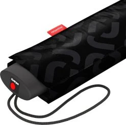 Reisenthel Umbrella Pocket Mini Opvouwbare Mini Paraplu - ø 97 Cm - Signature Black Hotprint Zwart -Regenjas En Paraplu 1200x1193 1