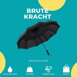 Paraplu - Stormparaplu - Opvouwbaar - Storm- En Regenbestendig - Automatisch Uitklapbaar - Zwart -Regenjas En Paraplu 1200x1200 121