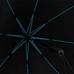 STORMaxi - Stormparaplu - Geschikt Voor Windvlagen Tot 100km/h - Ø 100 Cm - Zwart/ Blauw -Regenjas En Paraplu 1200x1200 185