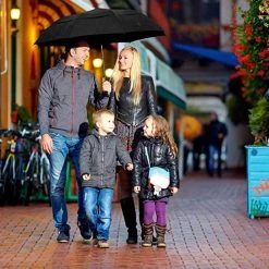 Volcan Stormparaplu Opvouwbaar - Stormparaplu's - Inklapbaar - Ø 105 Cm - Windproof Tot 100km P/u - Grote Paraplu - Automatisch - Zwart -Regenjas En Paraplu 1200x1200 198