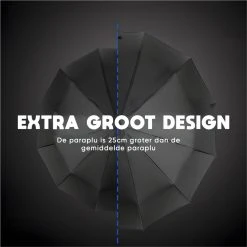 Stormparaplu Opvouwbaar - Paraplu - Automatische Stormparaplu - Tot 110km P/u Windproof - 12 Ribben -Regenjas En Paraplu 1200x1200 226