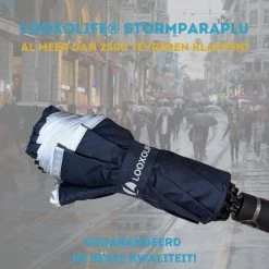 Stormparaplu - Paraplu - Opvouwbaar - Reflecterend - Automatisch Omgekeerd Uitklapsysteem - Windbestendig Tot 140 Km/h - Incl. Luxe Beschermhoes -Regenjas En Paraplu 1200x1200 278