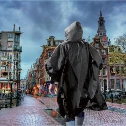 ESTARK Regenponcho TWEE Stuks - Herbruikbare Poncho Zwart - Fietsponcho Voor Dames En Heren - Regenjas - Hoge Kwaliteit - Poncho Herbruikbaar - Duurzaam - Poncho Zwart 2 -Regenjas En Paraplu 1200x1200 282