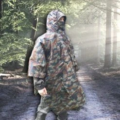 Regenponcho / Fietsponcho Herbruikbaar Voor Volwassenen ( Dames En Heren ) - 200x110cm - 100% Ripstop Polyester - Camouflage -Regenjas En Paraplu 1200x1200 292