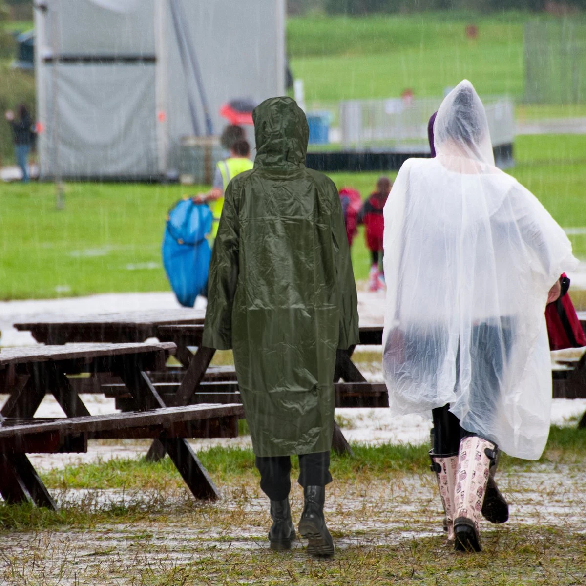 Relaxdays Regenponcho Herbruikbaar - Regenjas Groen - Fietsponcho Lange Mouwen - Festival 6 Relaxdays Regenponcho Herbruikbaar - Regenjas Groen - Fietsponcho Lange Mouwen - Festival - Afbeelding 4