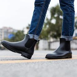 Geweo Regenlaarzen - Wellington Chelsea Laarzen - Kerstmis - Kerstfeest - Christmas Gift - Kort Boots - Waterdichte - Dames - Zwart - Maat 37 -Regenjas En Paraplu 1200x1200 327