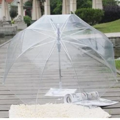 Merkloos Paraplu Doorzichtig - Winddichte Paraplu Regenbeschermende Paraplu Grote Doorzichtige Koepelparaplu Doorkijkparaplu Transparante Paraplu Met Lange Steel -Regenjas En Paraplu 1200x1200 378