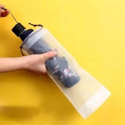 Merkloos Draagbare Paraplu Trekkoord Opbergtas – Herbruikbaar En Doorschijnend. -Regenjas En Paraplu 1200x1200 391