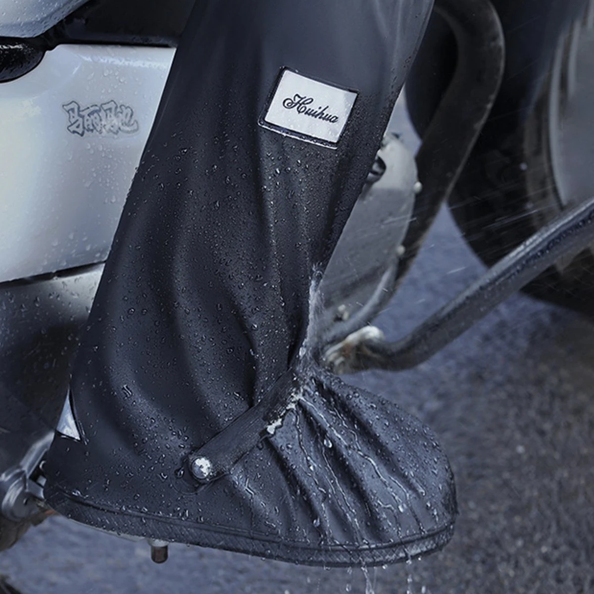 Somstyle Overschoenen - Maat 43-45 - Schoenovertrekken - Waterdicht & Reflecterend - Unisex - Hoog - Donkerblauw 6 Somstyle Overschoenen - Maat 43-45 - Schoenovertrekken - Waterdicht & Reflecterend - Unisex - Hoog - Donkerblauw - Afbeelding 4