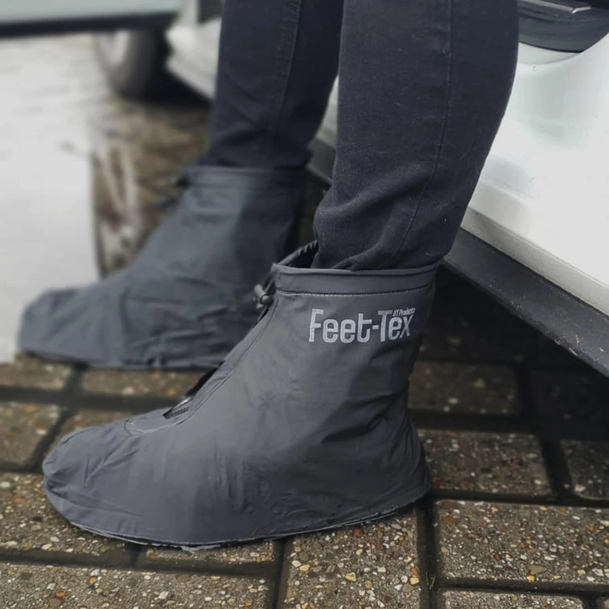 Feet Tex Regen Overschoenen - Duurzaam - Anti Slip - Waterdicht 3 Feet Tex Regen Overschoenen - Duurzaam - Anti Slip - Waterdicht - Afbeelding 2