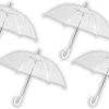 4 Stuks Paraplu Transparant Plastic Paraplu's 100 Cm - Doorzichtige Paraplu - Trouwparaplu - Bruidsparaplu - Stijlvol - Bruiloft - Trouwen - Fashionable - Trouwparaplu -Regenjas En Paraplu 1200x729