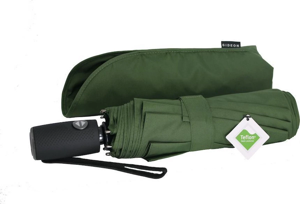 Gideon Stormparaplu - Paraplu – Automatisch – Windproof - Glasvezel Frame - Groen 3 Gideon Stormparaplu - Paraplu – Automatisch – Windproof - Glasvezel Frame - Groen