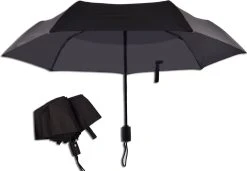 Automatische Stormparaplu - Paraplu – Automatisch, Opvouwbaar & Windproof Tot 70 - 80 Km P/u - Ø 95 Cm - 7 Panelen - Dubbele Laag - Zwart