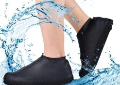 Siliconen Unisex Waterdichte Overschoenen Zwart Maat L 39-44 - Herbruikbaar – Anti Slip Regen Overschoen - Schoenhoesjes - Waterdichte Schoenbeschermers - Regenhoes – Schoenovertrek - Regenlaarzen