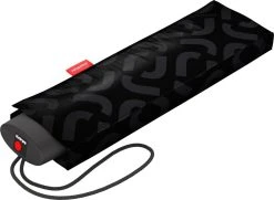 Reisenthel Umbrella Pocket Mini Opvouwbare Mini Paraplu - ø 97 Cm - Signature Black Hotprint Zwart