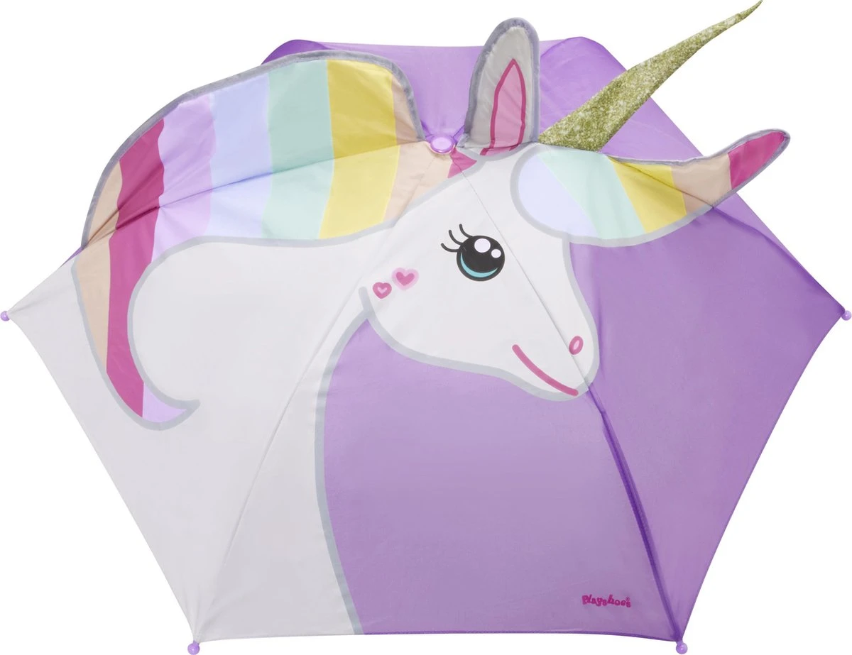 Playshoes - Paraplu Voor Kinderen - Unicorn - Roze En Regenboog - Maat Onesize 4 Playshoes - Paraplu Voor Kinderen - Unicorn - Roze En Regenboog - Maat Onesize - Afbeelding 2