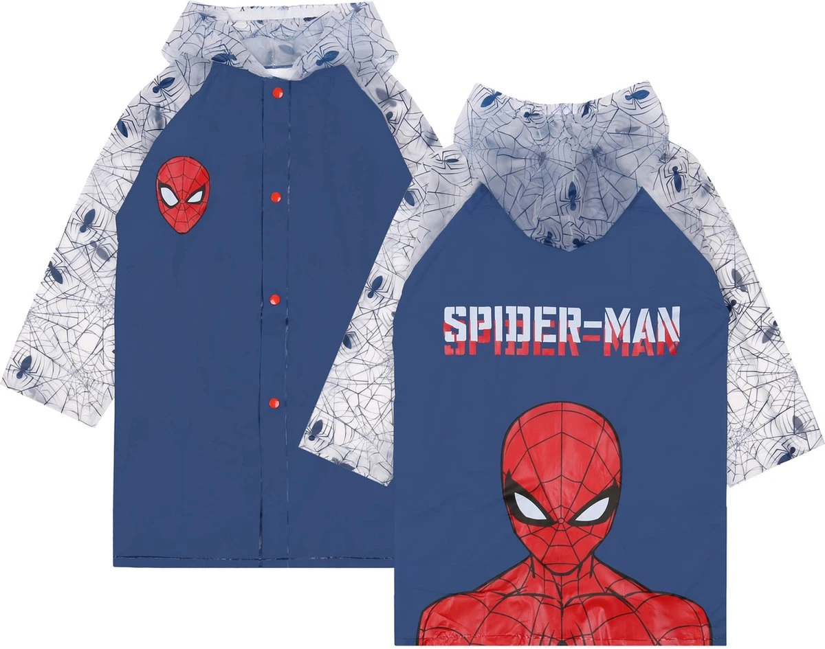 SpiderMan - Regenjas Met Capuchon, Jongens, Marineblauw / 116-122 3 SpiderMan - Regenjas Met Capuchon, Jongens, Marineblauw / 116-122
